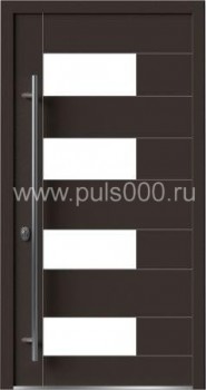 Металлическая входная дверь со стеклом AL-1903